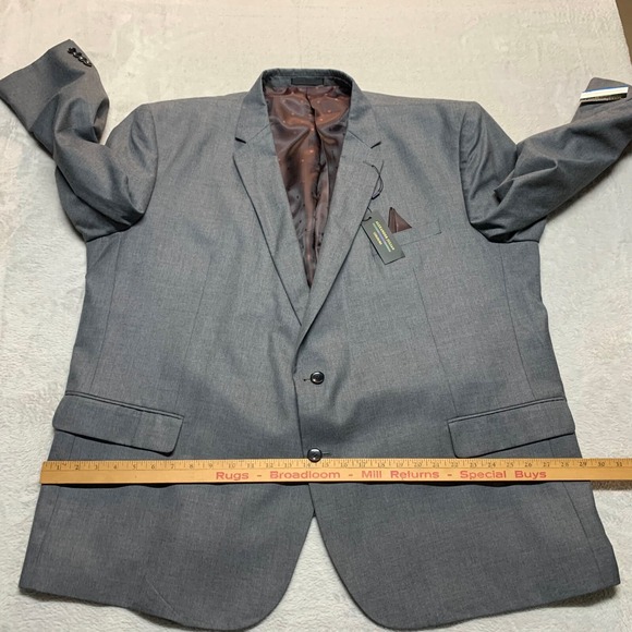 NWT NEW Alexander Julian Colours 2 Button Sport Coat Blazer Size 58R Gray - Picture 16 of 16